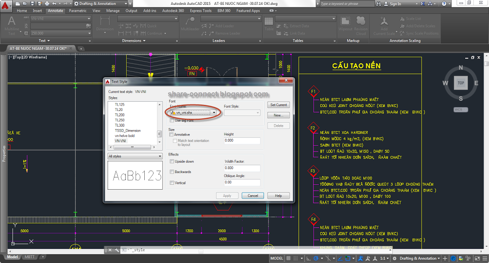 Font Autocad,khắc phục lỗi font trong autocad